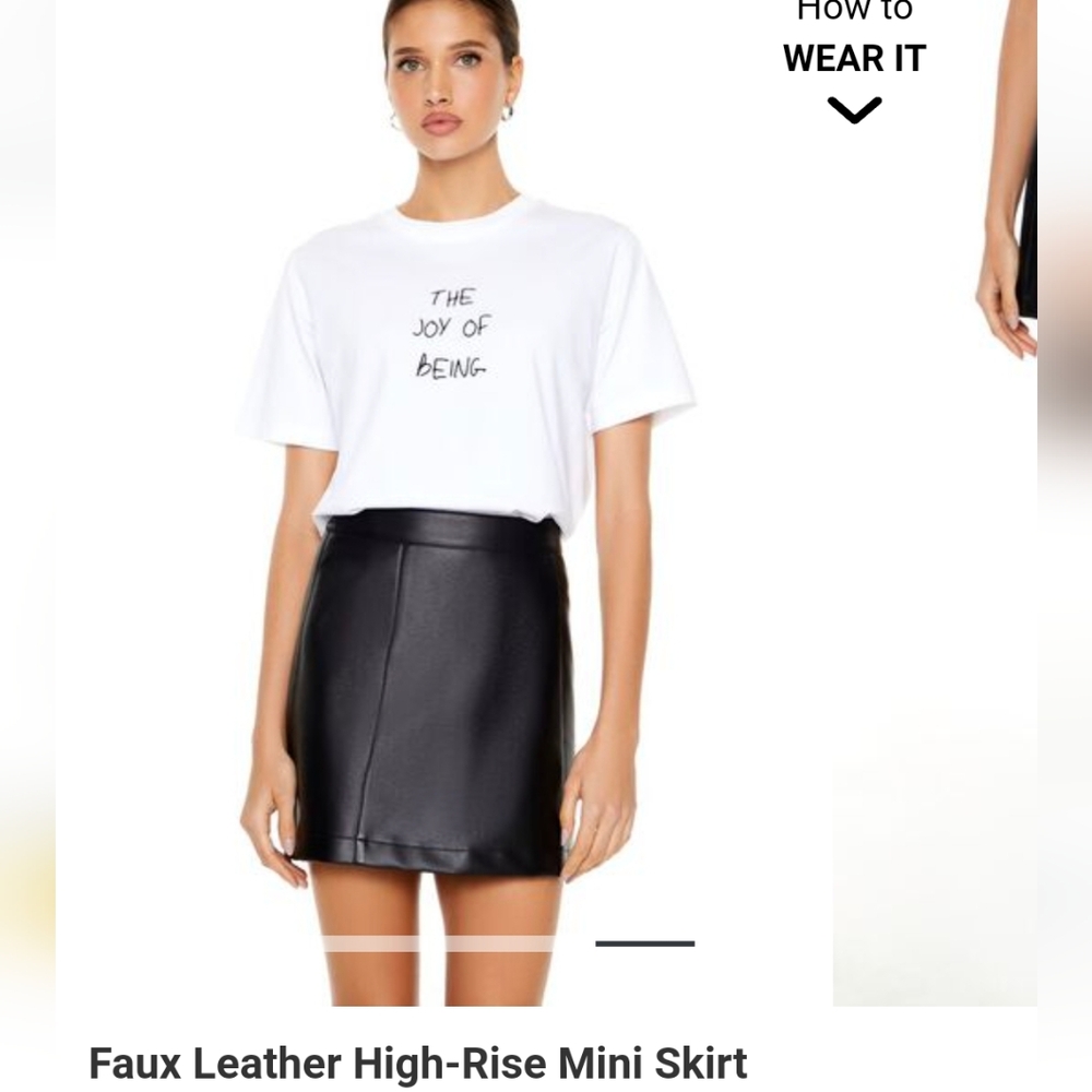 NWOT Forever 21 Leather Mini Skirt (XL)